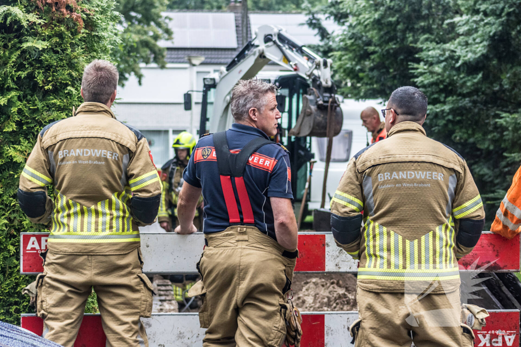 Gaslekkage ontstaan tijdens werkzaamheden
