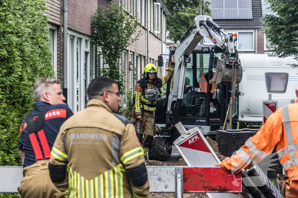 Gaslekkage ontstaan tijdens werkzaamheden