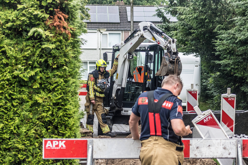 Gaslekkage ontstaan tijdens werkzaamheden