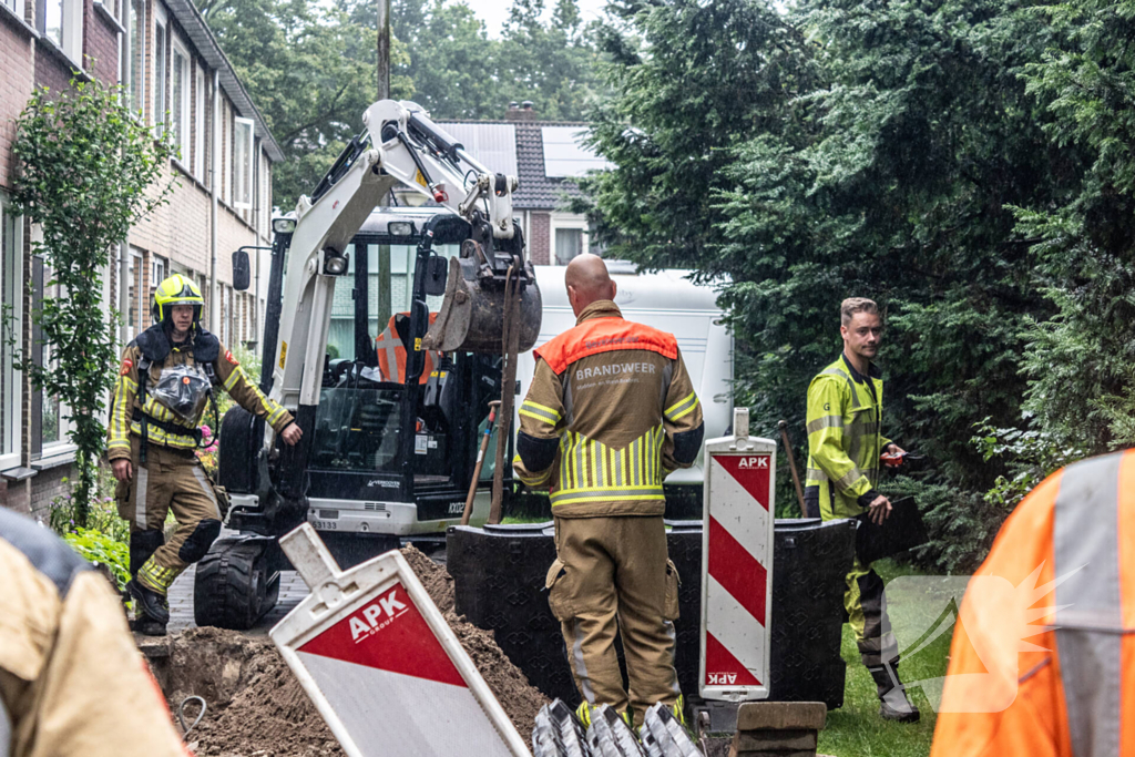 Gaslekkage ontstaan tijdens werkzaamheden