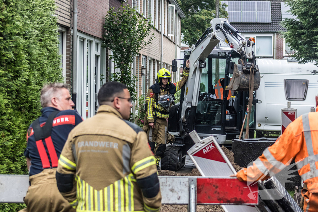 Gaslekkage ontstaan tijdens werkzaamheden