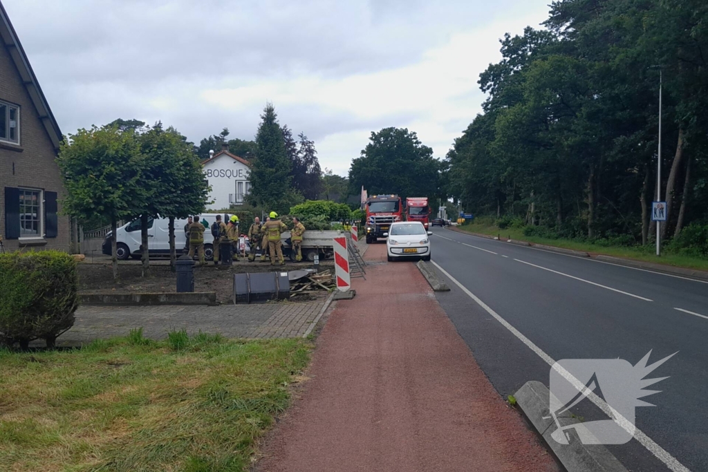 Gasleiding geraakt tijdens graaf werkzaamheden