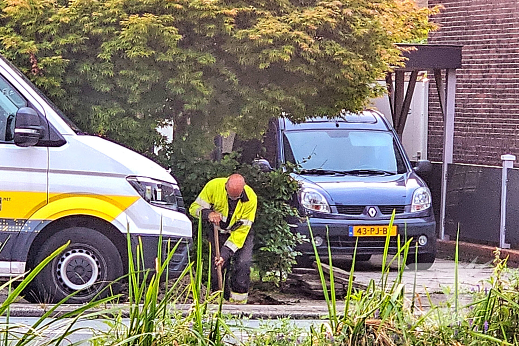 Weg afgesloten wegens gaslekkage