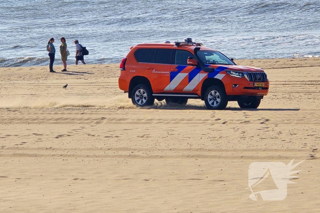 Vier personen in zee in problemen