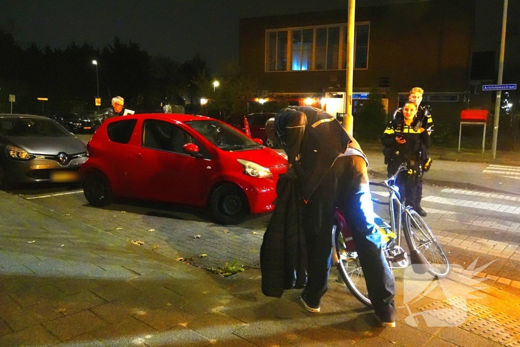 Fietser geschept door automobilist