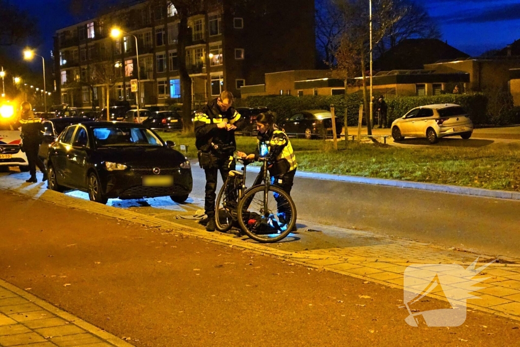 Fietser geschept door automobilist