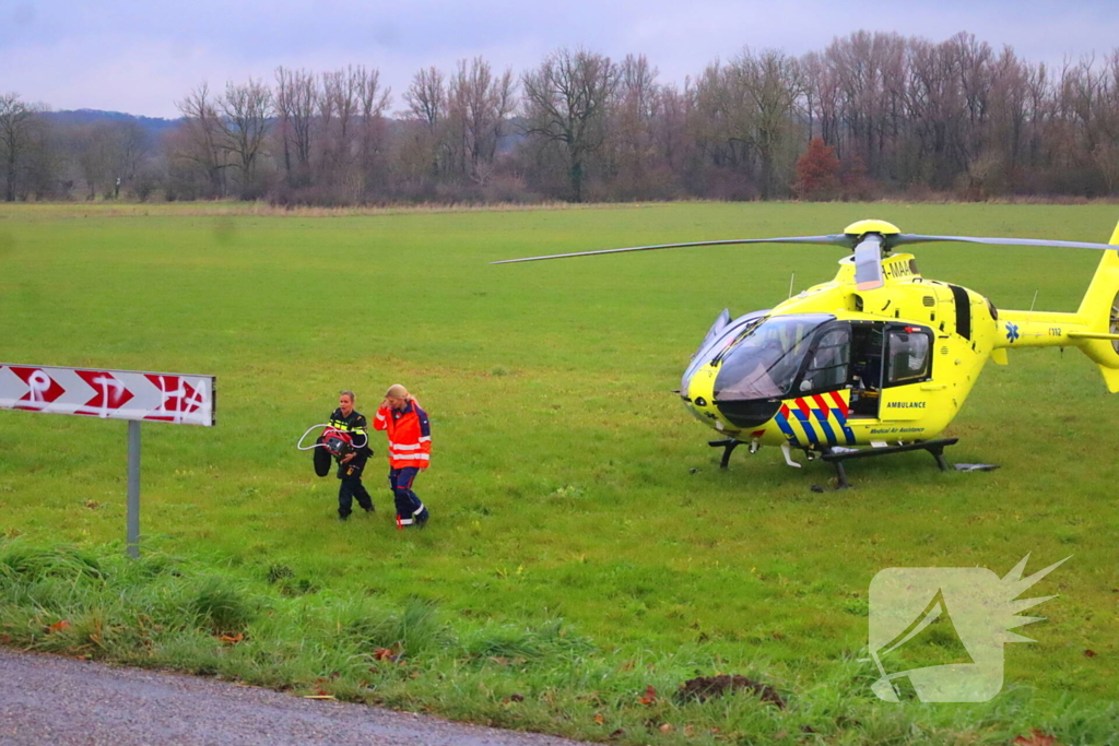 Traumahelikopter geland voor medische incident