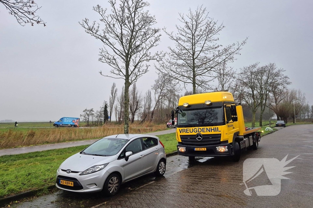 Boodschappenbezorger bijna te water