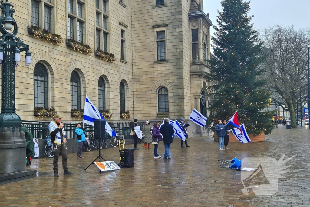 Pro-Israël-demonstratie voor stadhuis