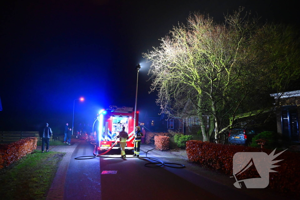 Veel rook bij brand in bijgebouw
