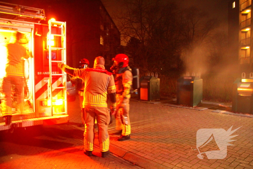 Brand in ondergrondse container gedoofd