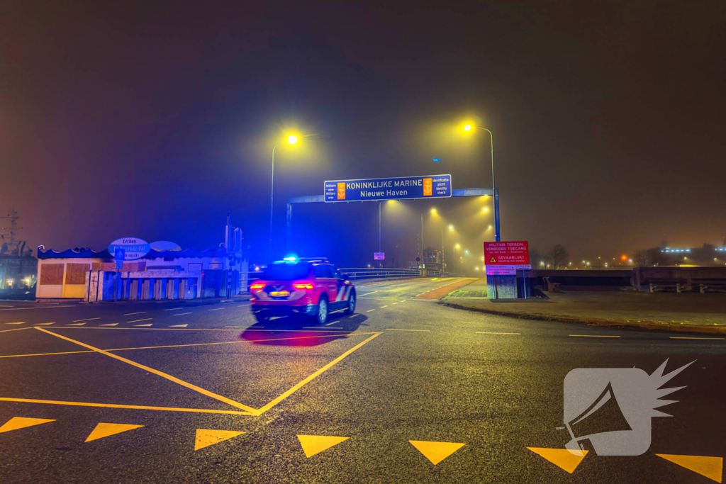 Persoon overleden na te water raking op Marineterrein