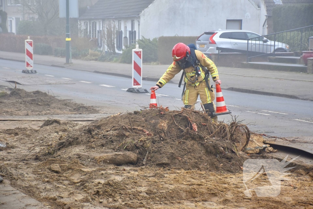 Verwijderen boomstronk veroorzaakt gaslekkage