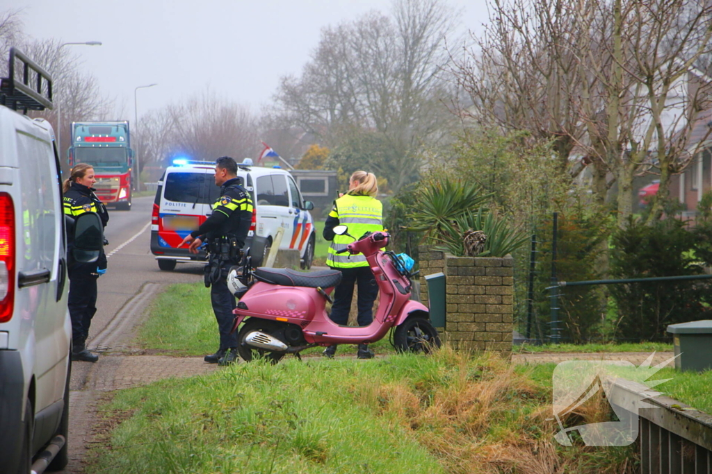 Botsing tussen fatbiker en scooterrijder