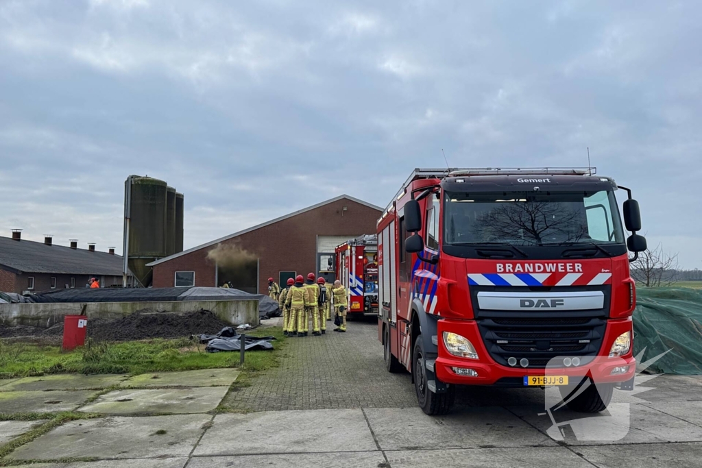 Brand in meterkast van varkensstal