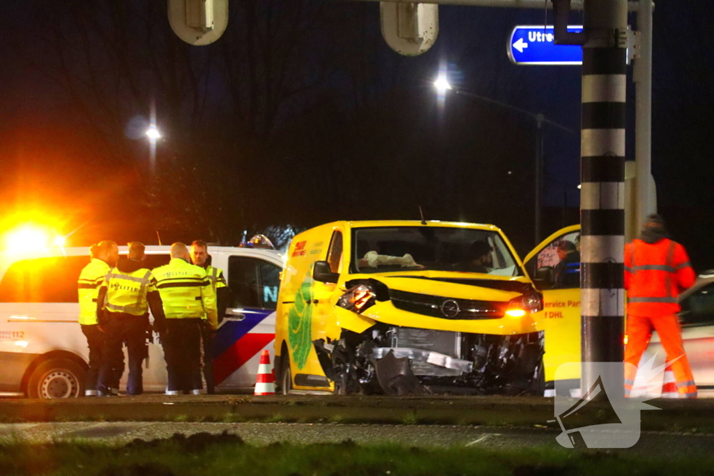 Schade na aanrijding op kruising