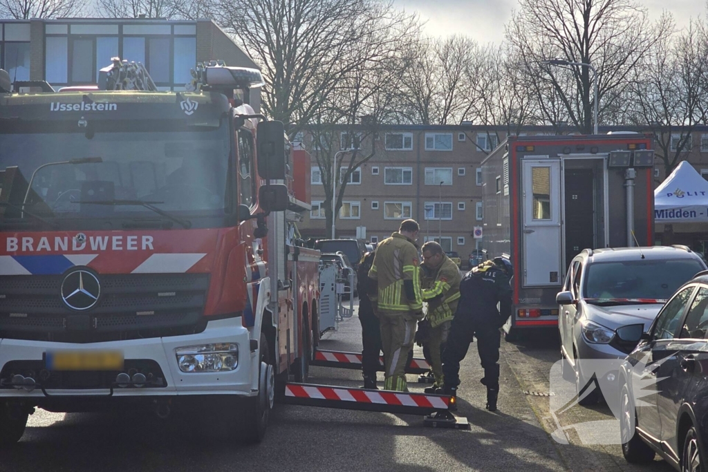 Brandweer assisteert bij forensisch onderzoek naar grote brand