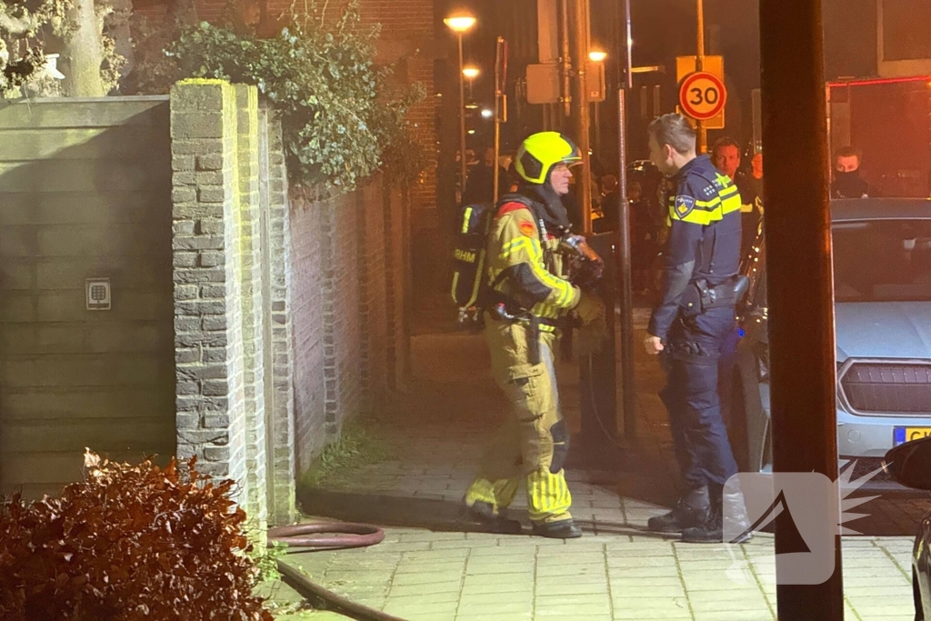 Brand in garage van woning