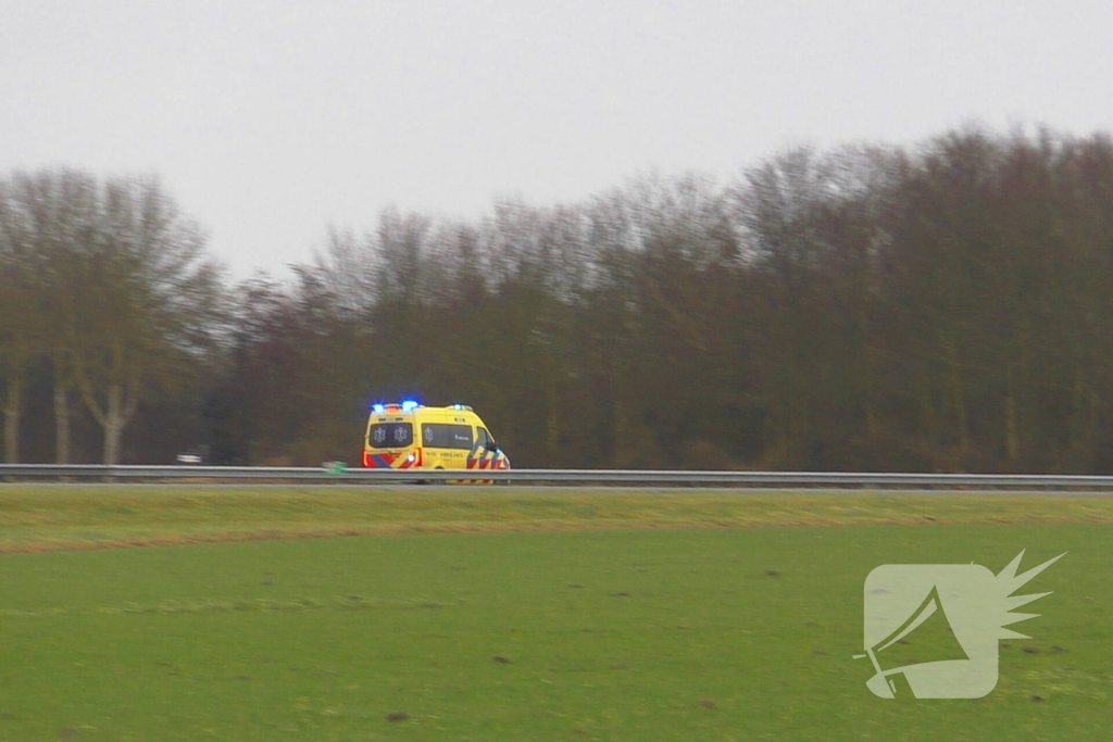 Rijksweg A58 afgesloten vanwege inzet hulpdiensten