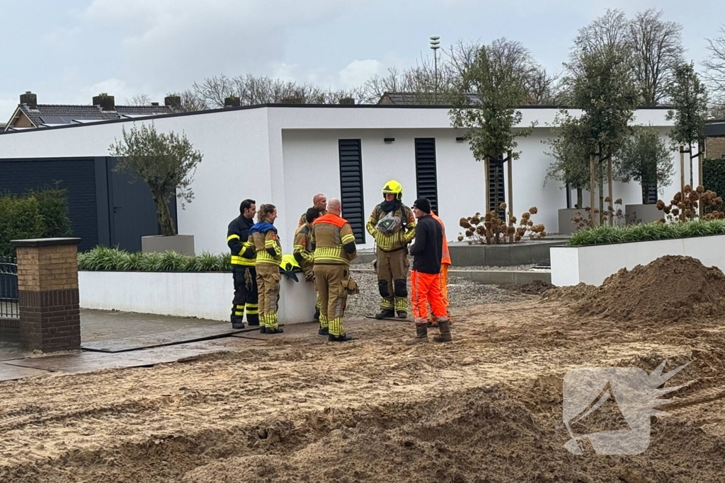 Gasleiding geraakt tijdens graafwerkzaamheden
