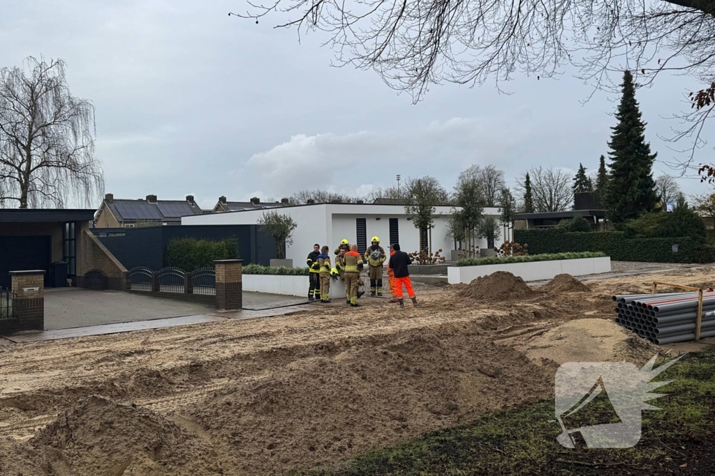Gasleiding geraakt tijdens graafwerkzaamheden