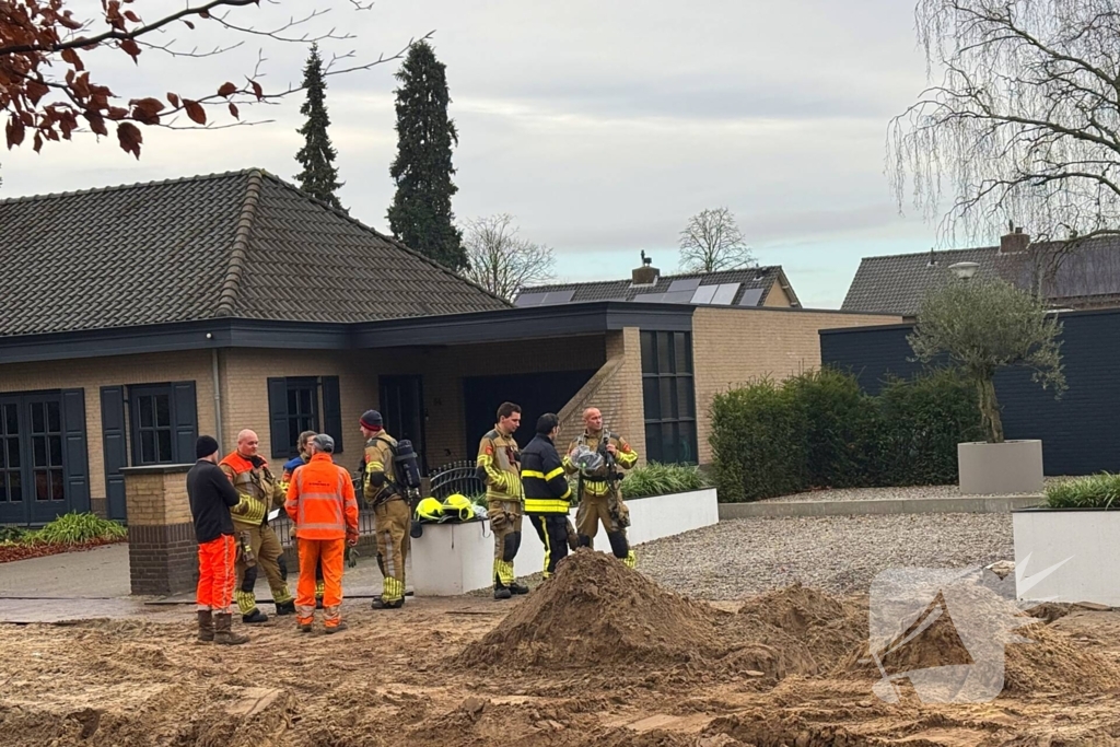 Gasleiding geraakt tijdens graafwerkzaamheden