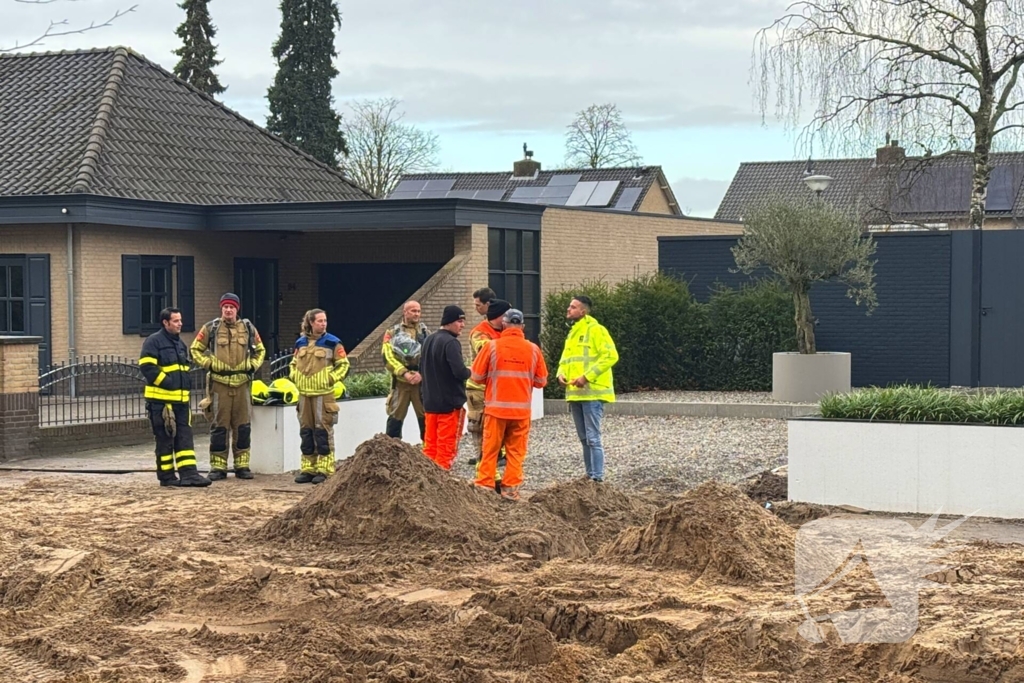 Gasleiding geraakt tijdens graafwerkzaamheden