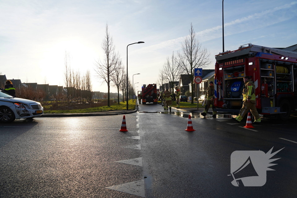 Auto te water na aanrijding