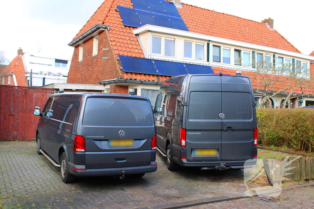 Forensische opsporing doet onderzoek in woning