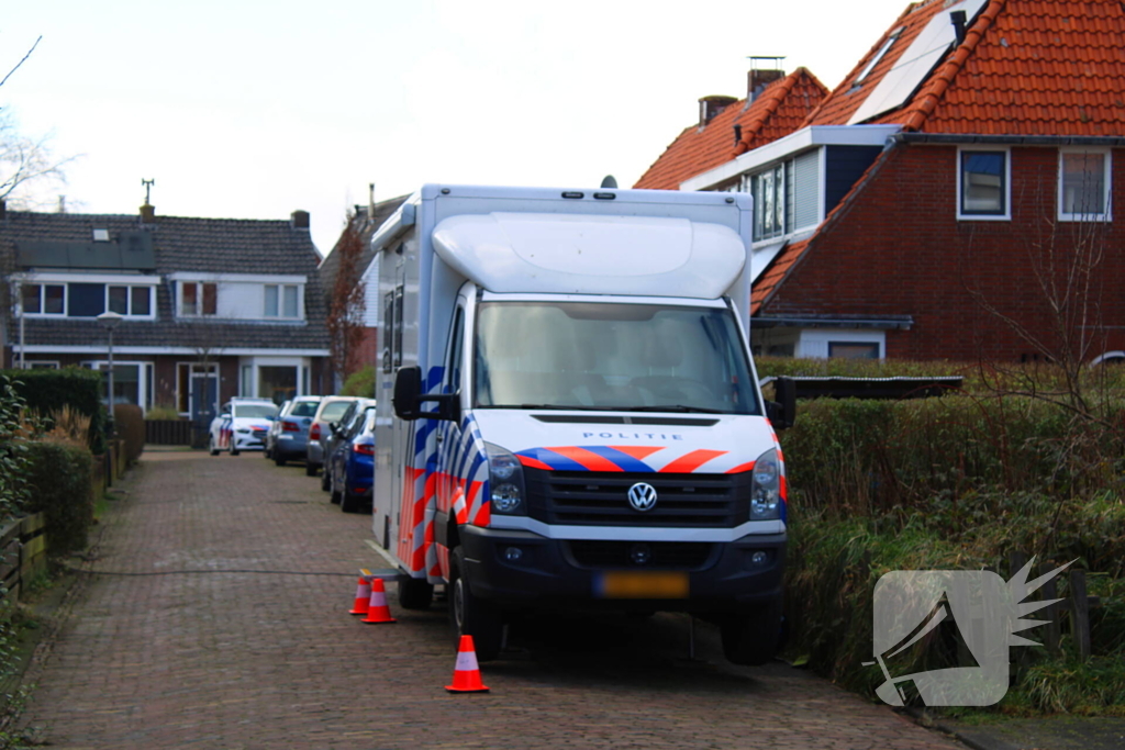 Forensische opsporing doet onderzoek in woning