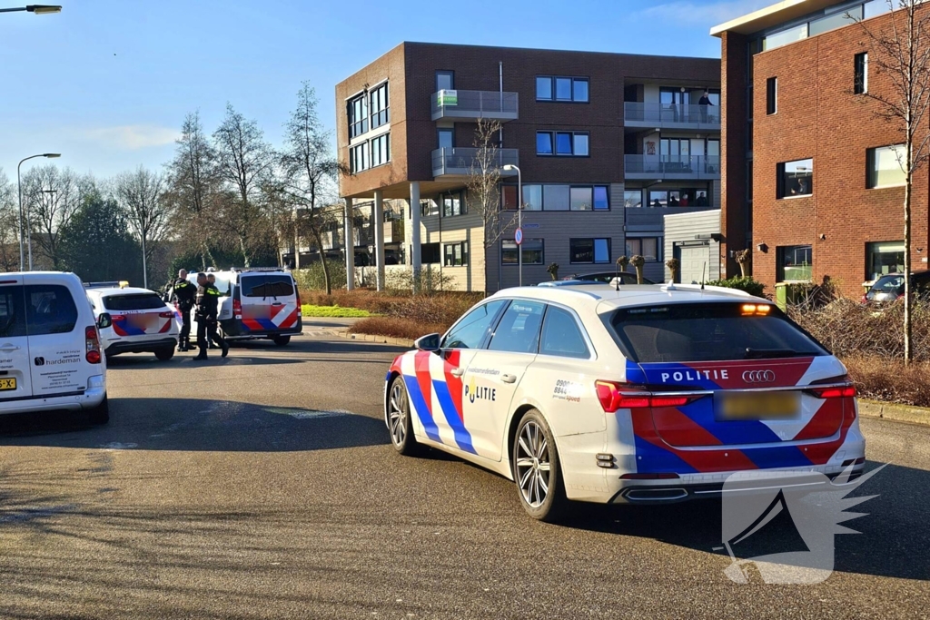 Verdachten onder schot uit voertuig gehaald