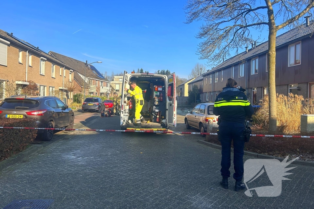 Straat afgezet door gaslekkage