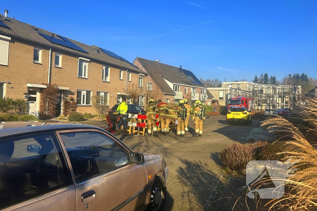 Straat afgezet door gaslekkage