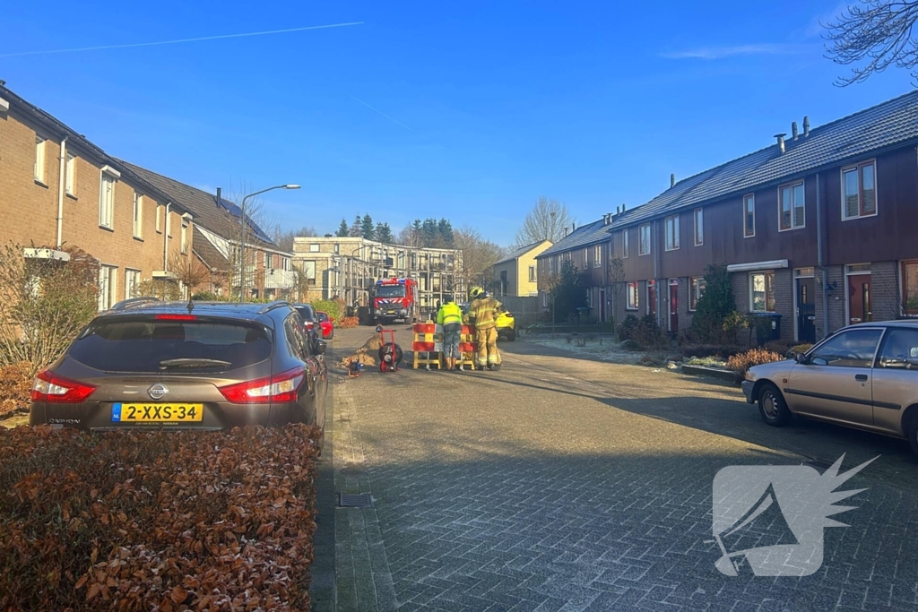 Straat afgezet door gaslekkage