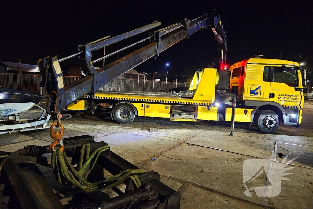 Vrachtwagens op elkaar geklapt door file