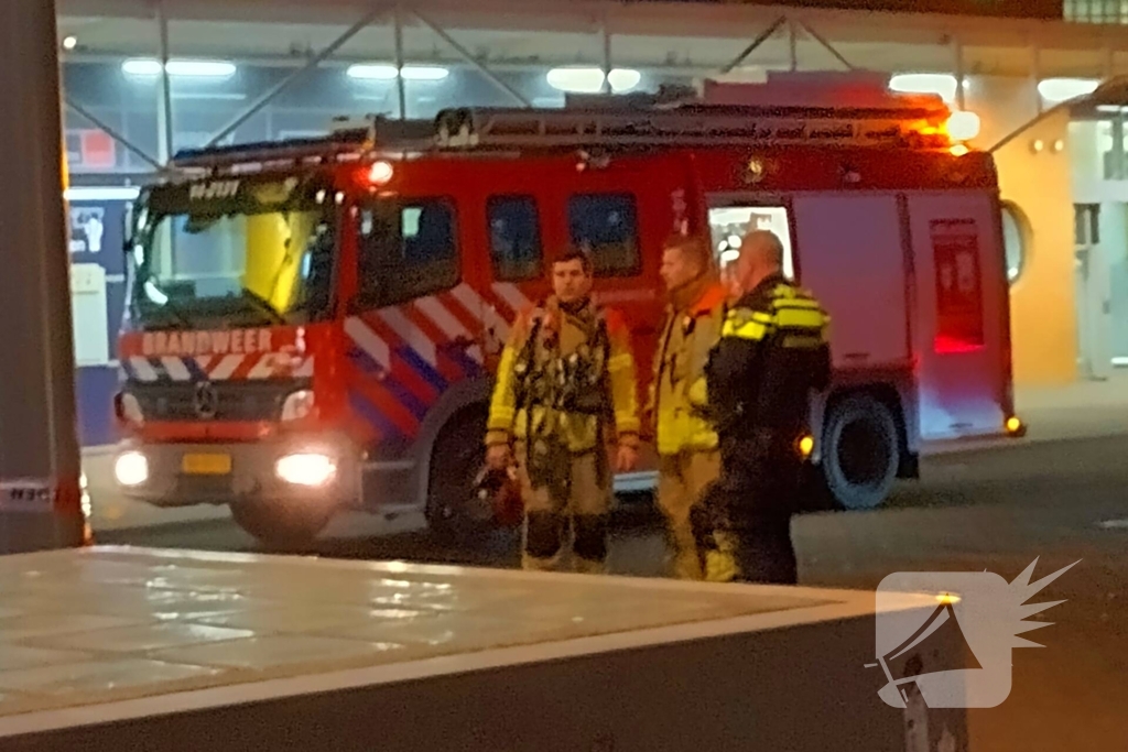 Brand in kantoorgebouw boven station