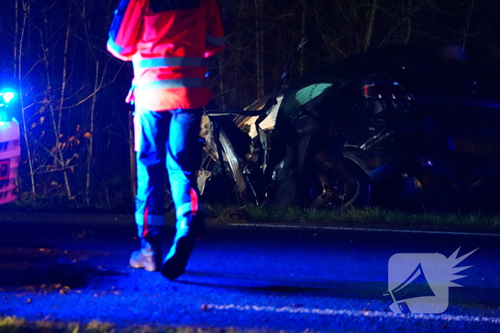 Trekker en auto in botsing