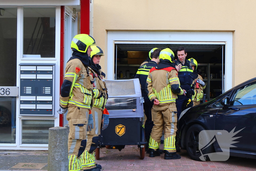 Gevaarlijke stoffen aangetroffen in garagebox