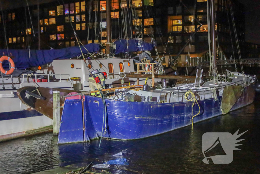 Mogelijk brand op plezierjacht