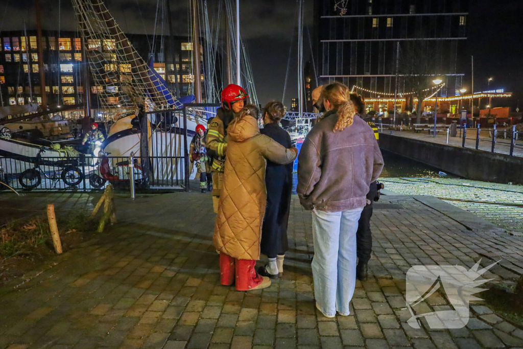 Mogelijk brand op plezierjacht