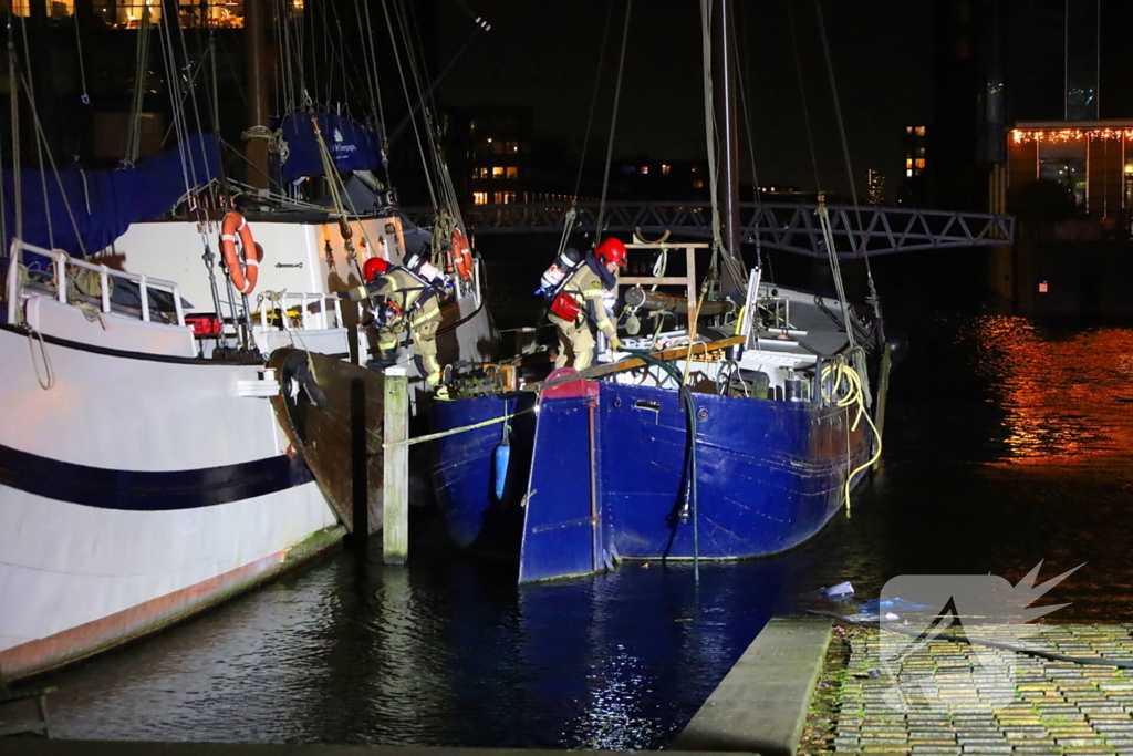 Mogelijk brand op plezierjacht