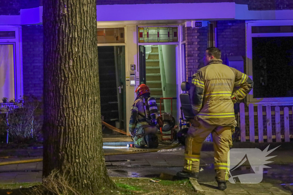 Grote brand in woning