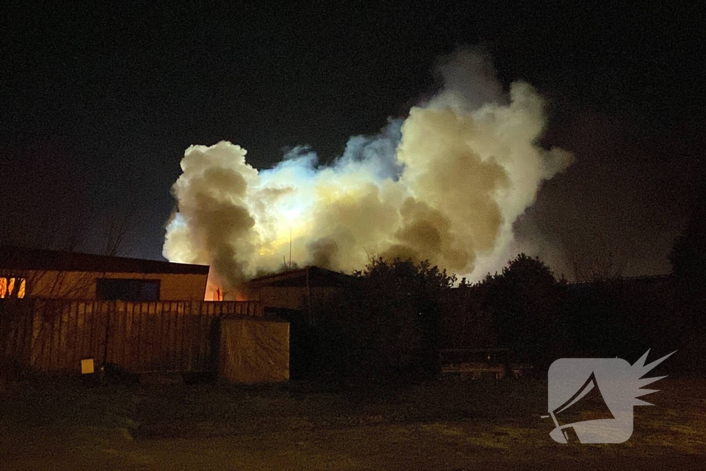 Chalet op camping compleet verwoest door brand