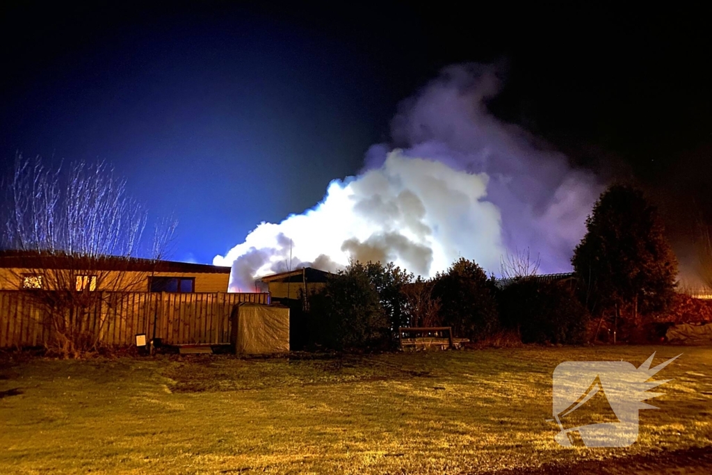 Chalet op camping compleet verwoest door brand