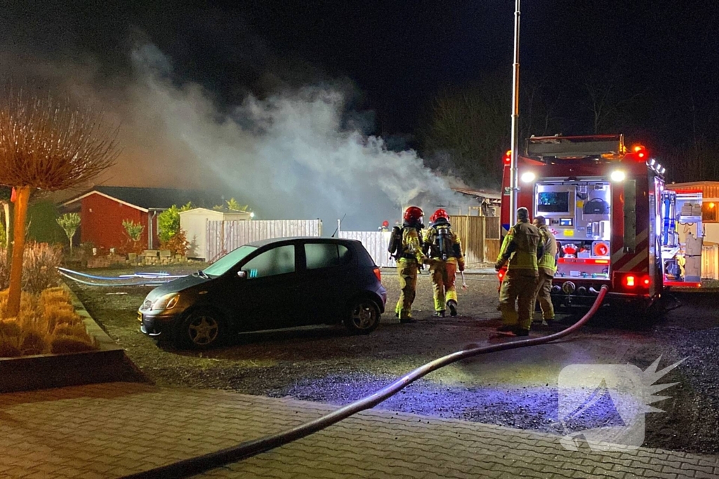 Chalet op camping compleet verwoest door brand