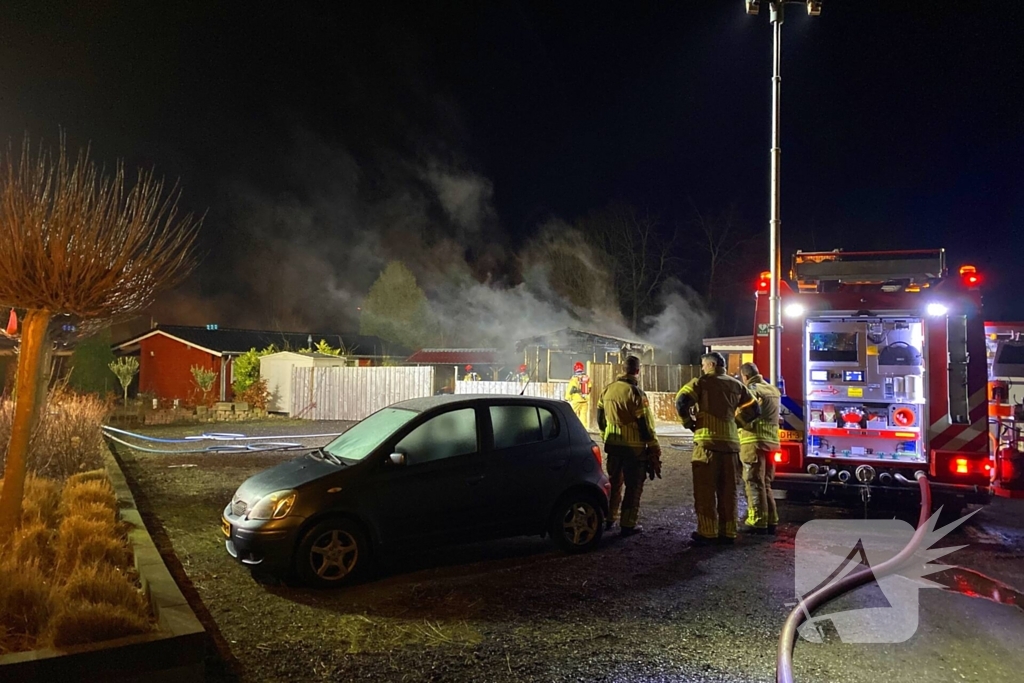 Chalet op camping compleet verwoest door brand