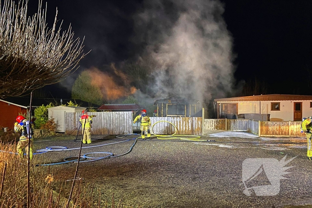 Chalet op camping compleet verwoest door brand