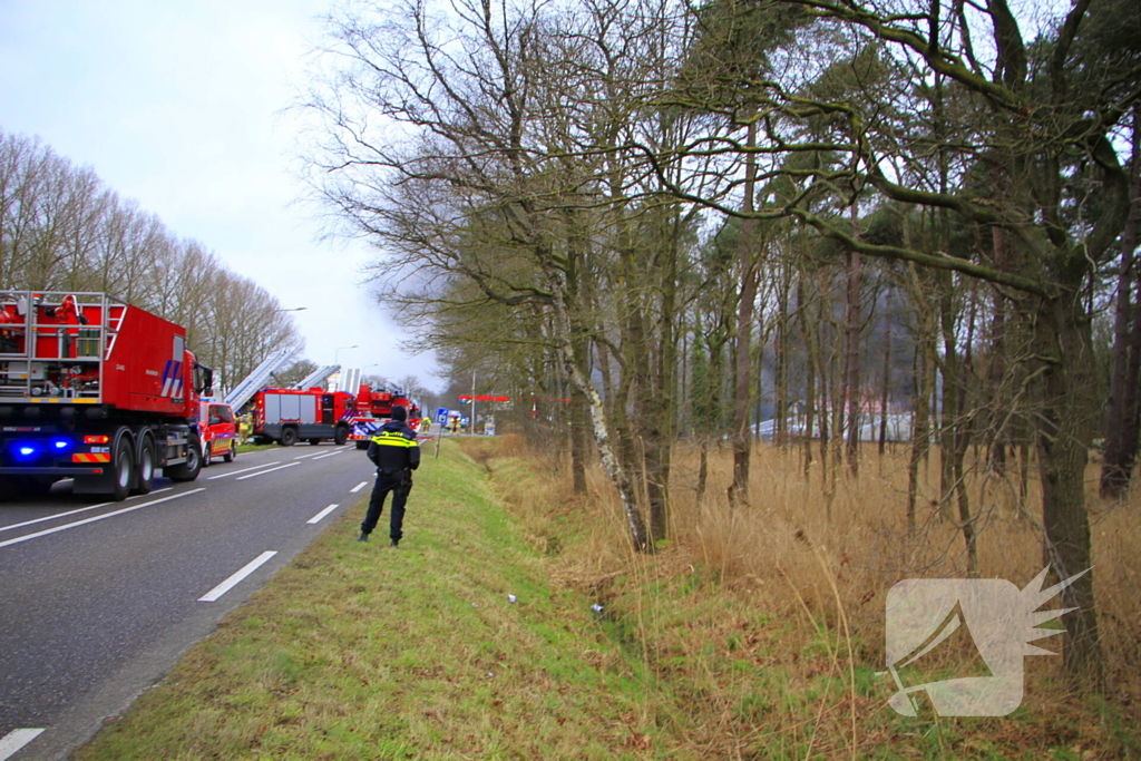 Flinke rook ontwikkeling bij grote brand
