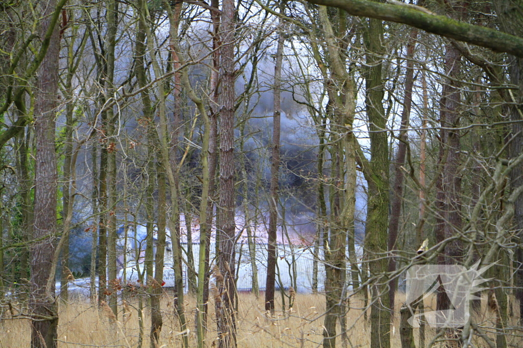 Flinke rook ontwikkeling bij grote brand