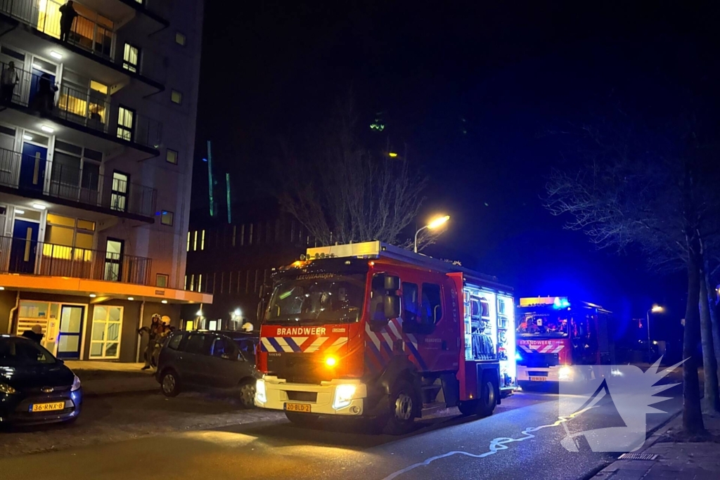 Brand in flatwoning snel onder controle